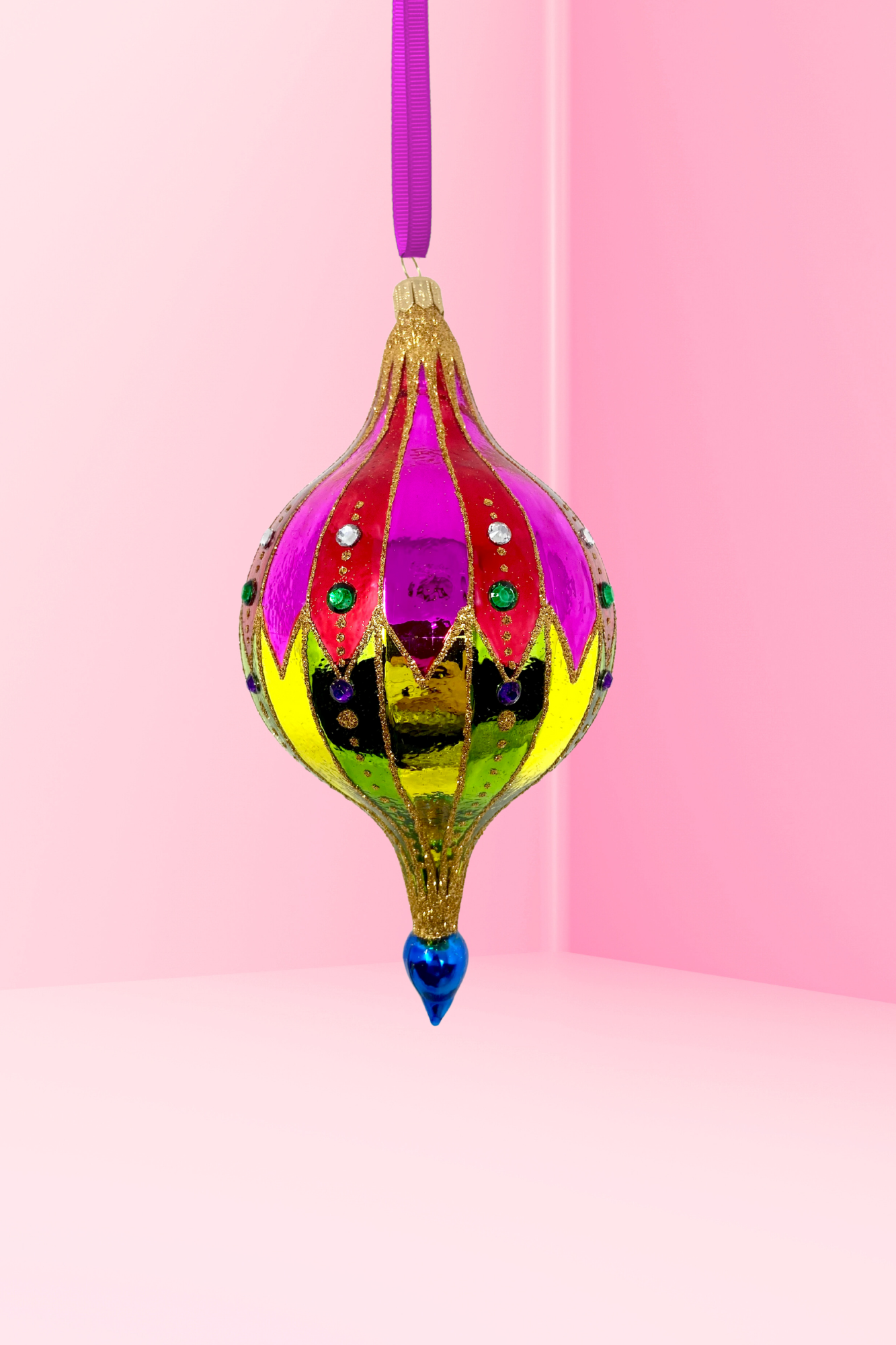 Rosies Balloon Polish Glass Bauble