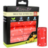 Parisian Pet Bones Design Waste Bags - Strong, Convenient, Leak-Proof Dog & Cat Waste Bags, Eco-Friendly, Red