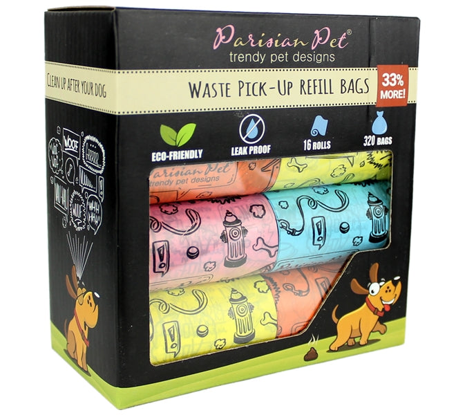 Parisian Pet Shoutout Waste Bags for Dogs & Cats - Strong, Eco-Friendly, Leak-Proof Disposable Pet Waste Bags