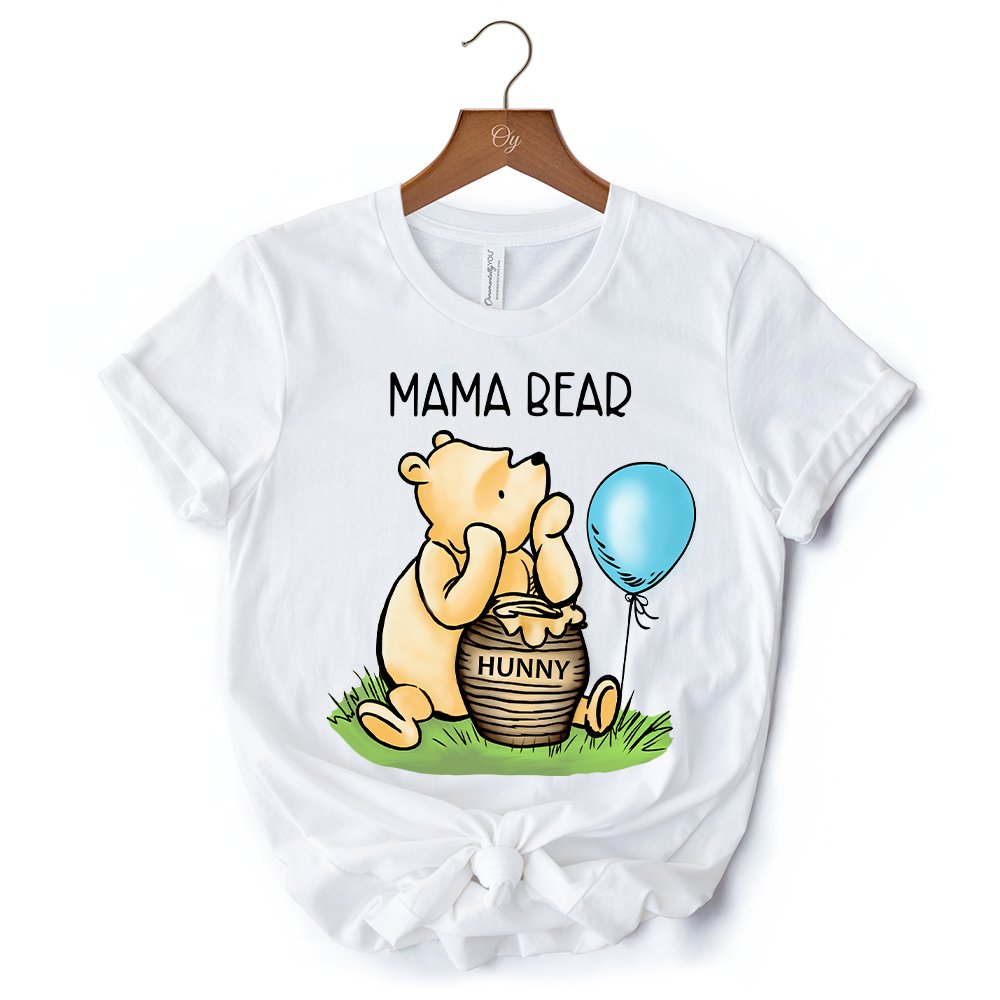 Charming Mama Bear Cute T-Shirt, Trendy White Tee Mom Gift