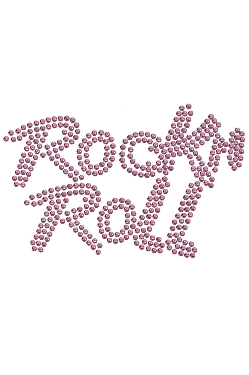 Rock n Roll (Pink Rhinestuds) - Womens T-shirt