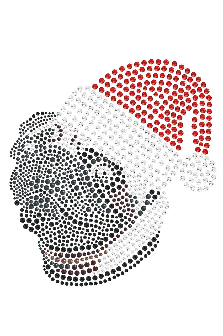 Pug with Santa Hat - Womens T-shirt