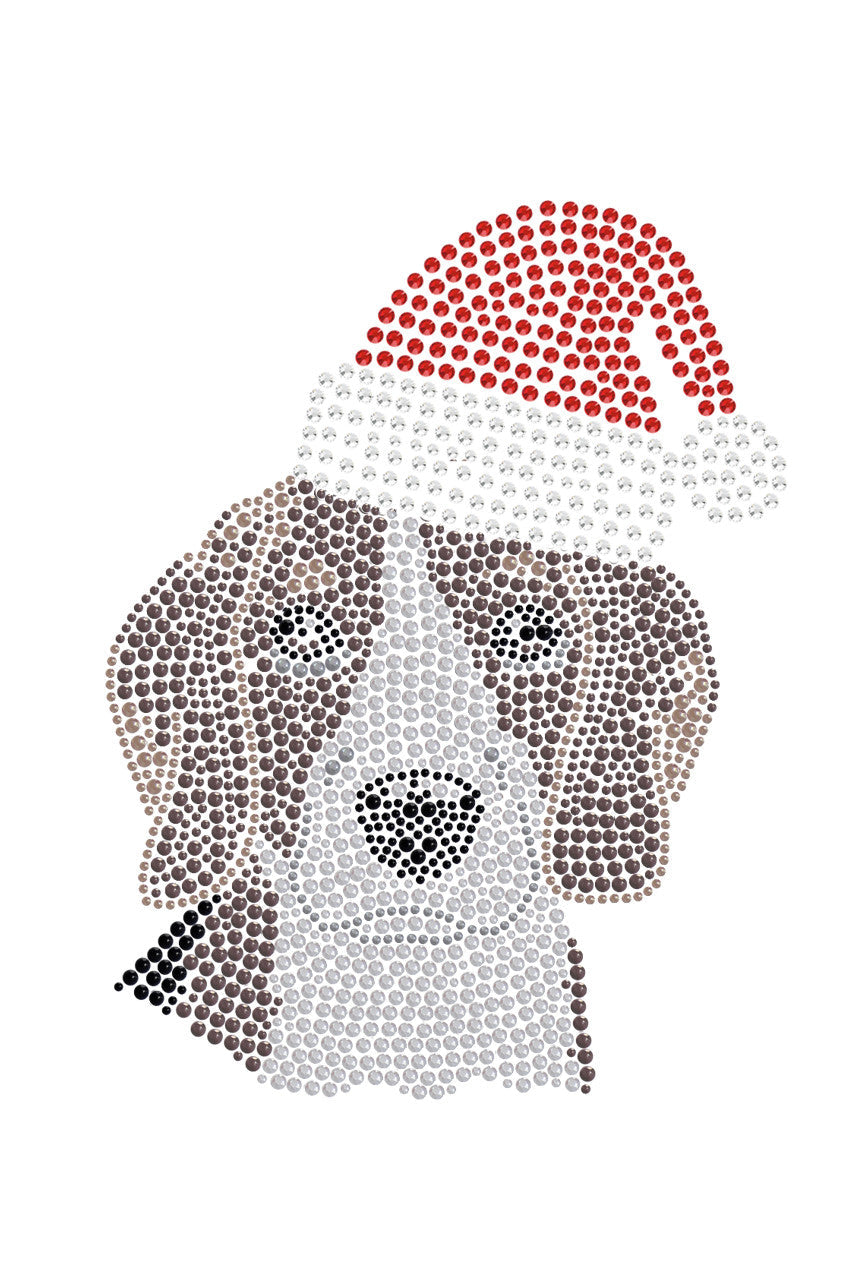 Beagle with Santa Hat - Womens Tee
