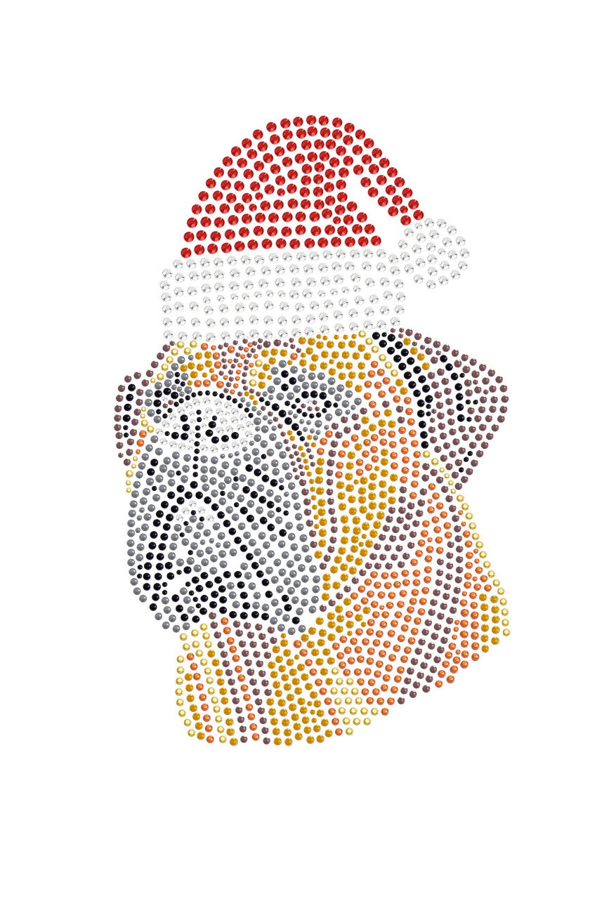 Bullmastiff with Santa Hat - Womens Tee