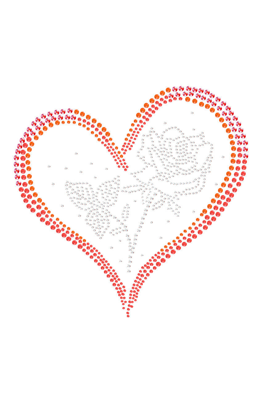 Heart with Rose - Womens Tee