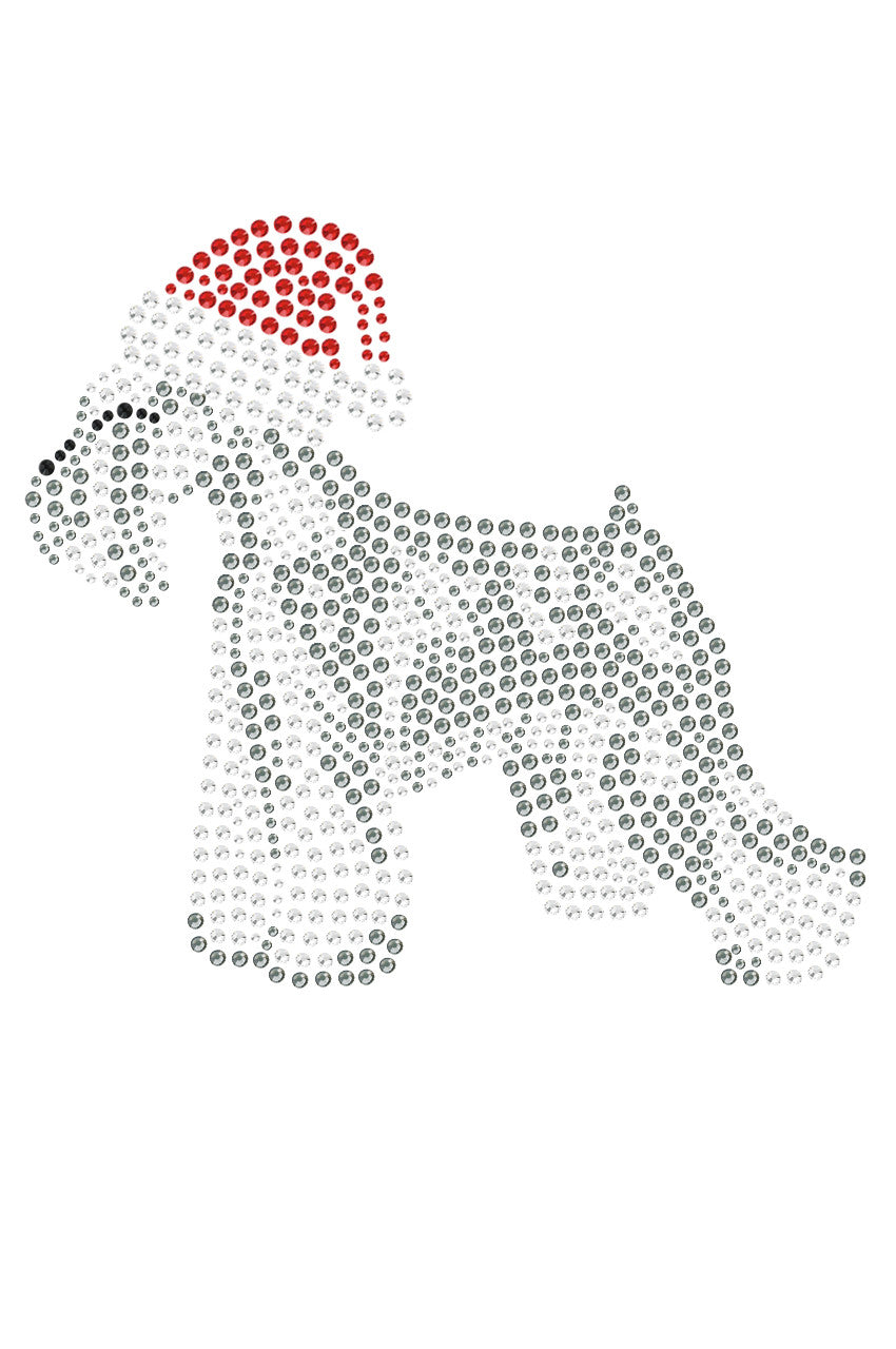 Schnauzer with Santa Hat - Womens T-shirt
