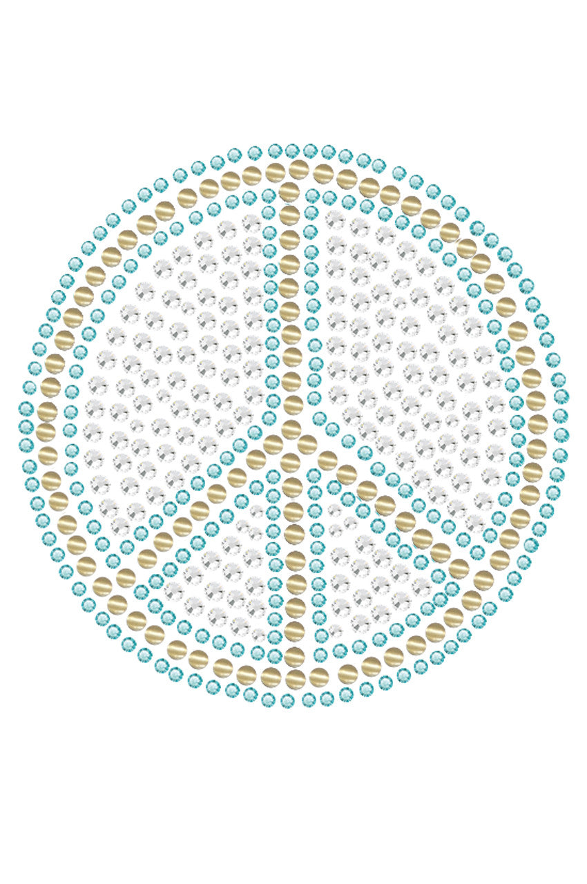 Peace Sign (Blue) - Womens T-shirt