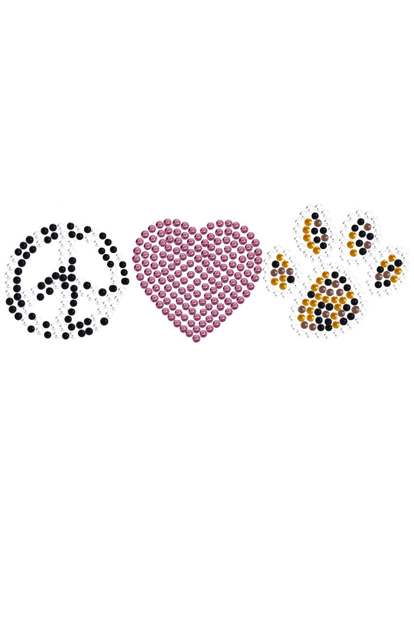 Peace, Love, Paw (Animal Print) - bandana