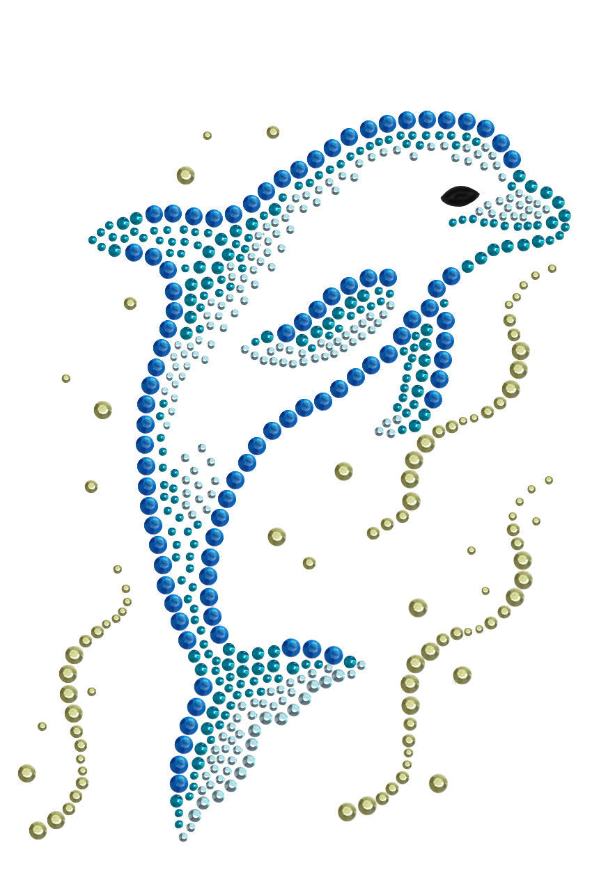 Dolphin (Blue) - Womens T-shirt