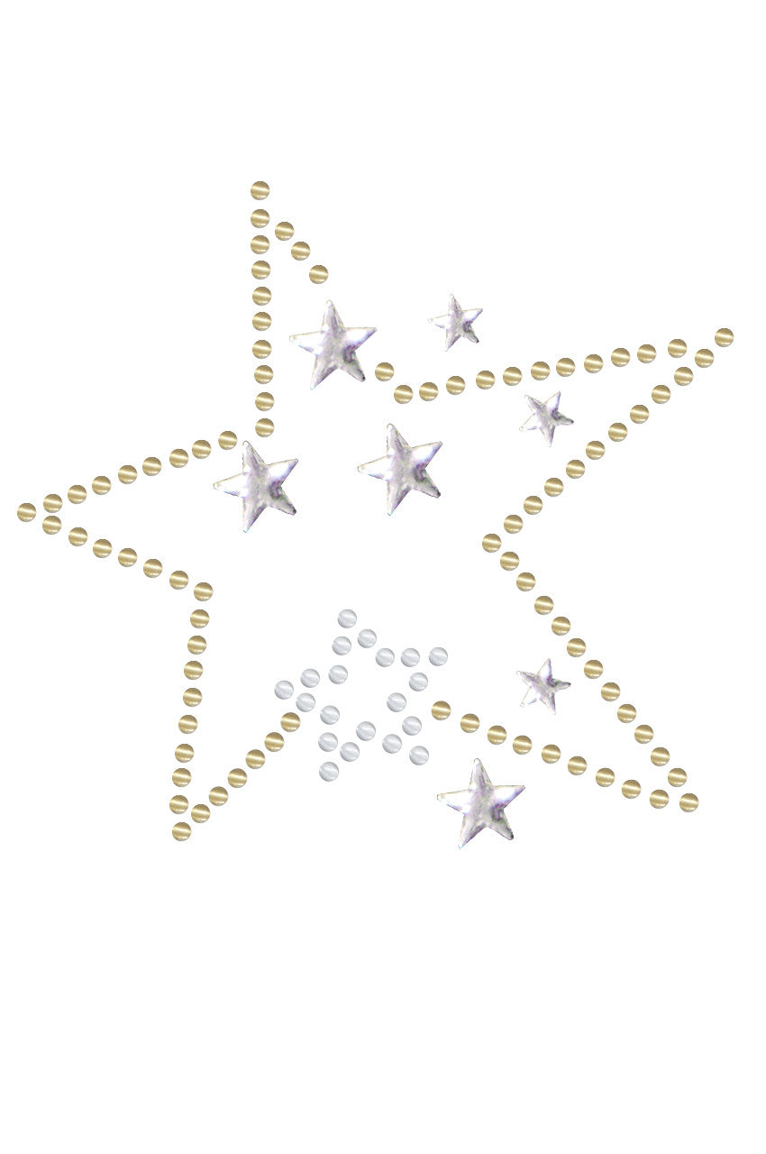 Gold & Silver Stars - Womens T-shirt