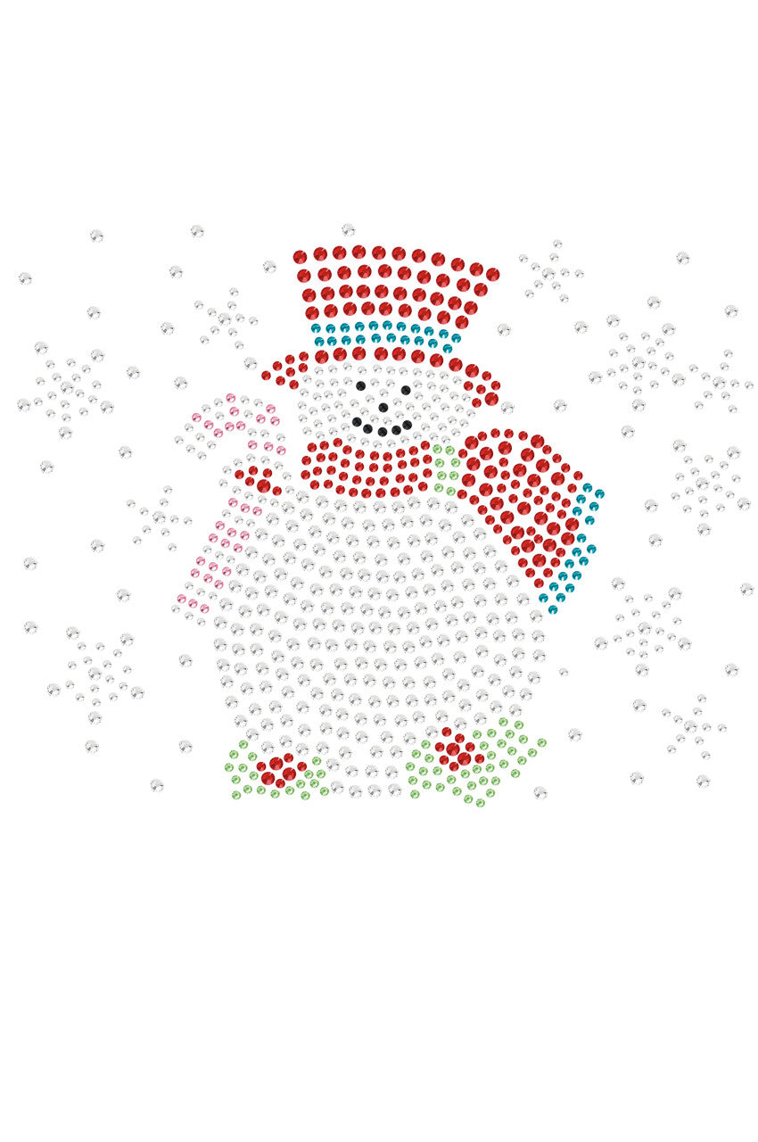 Snowman with Snowflakes - Womens T-shirt