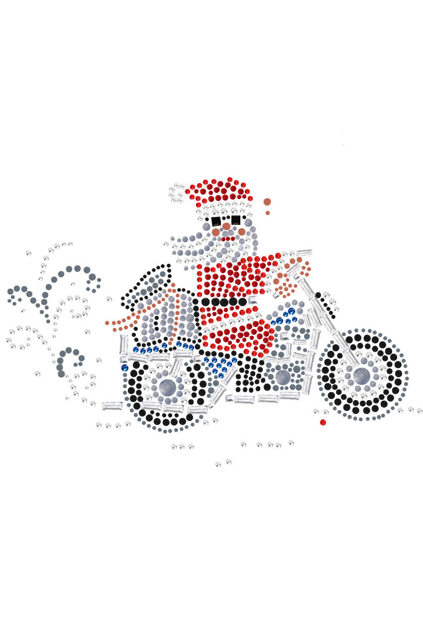 Santa on Motorcycle - Women's Tee