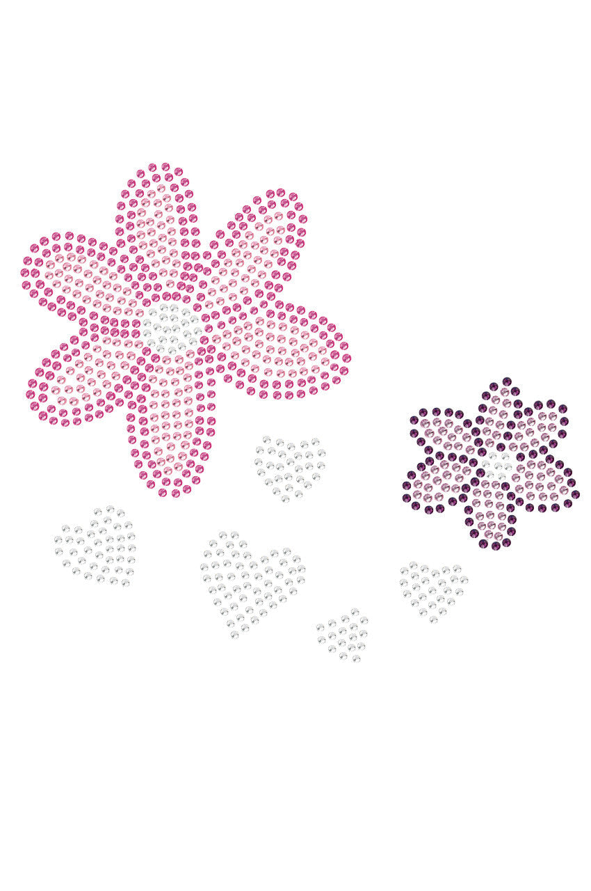 Pink & Purple Flowers - Womens T-shirt