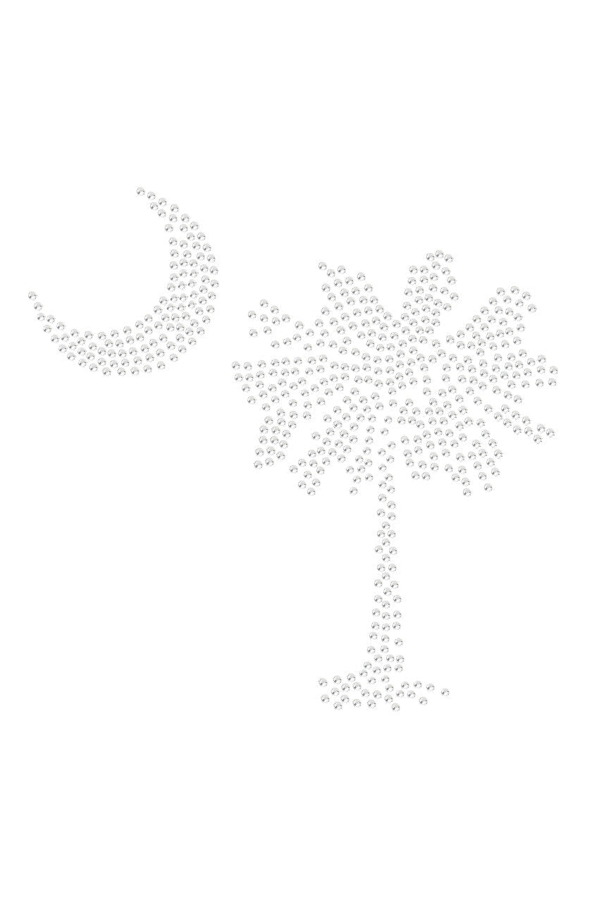 Palmetto Tree & Moon - Womens T-shirt