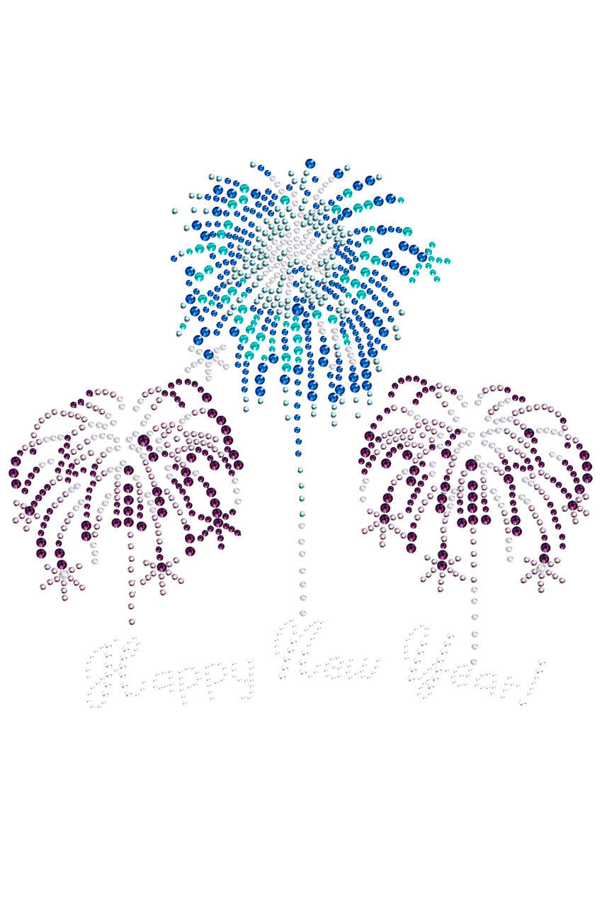 Happy New Year Fireworks - Womens T-shirt