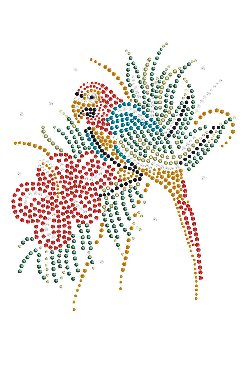 Parrot with Hibiscus - Womens T-shirt