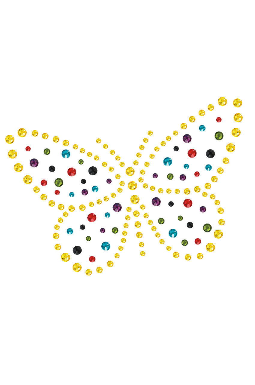 Yellow Dotted Butterfly - Womens T-shirt