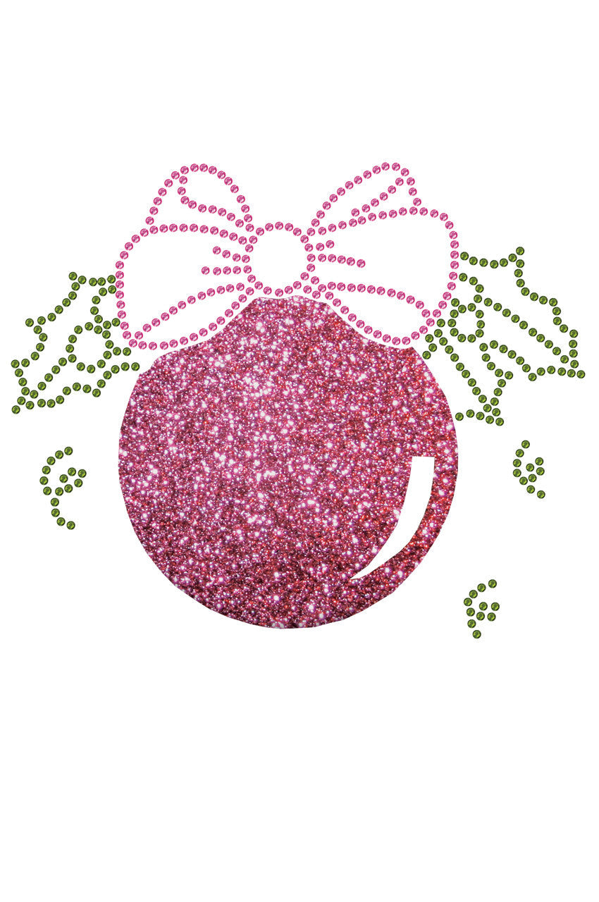 Pink Glitter Ornament - Womens T-shirt