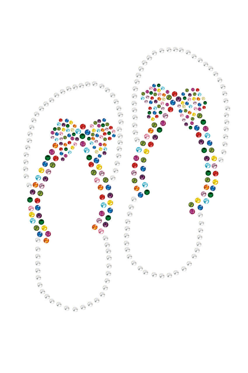 Flip Flops with Bow - Dog Tank - Womens T-shirt