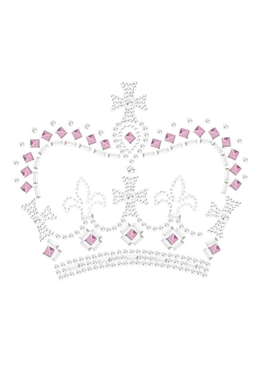 Crown 15 ( Pink, Silver & Clear) - Womens T-shirt