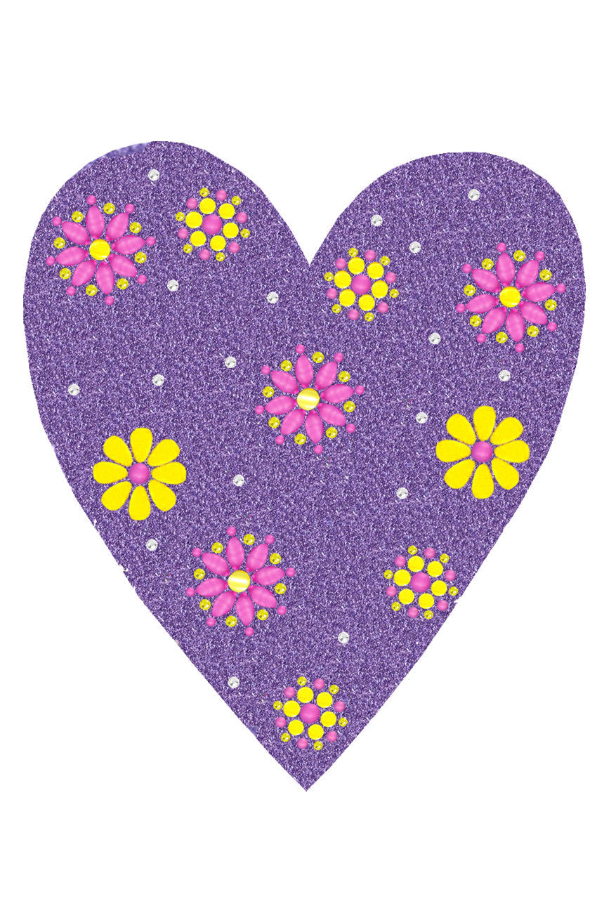 Purple Glitter Heart - Womens T-shirt