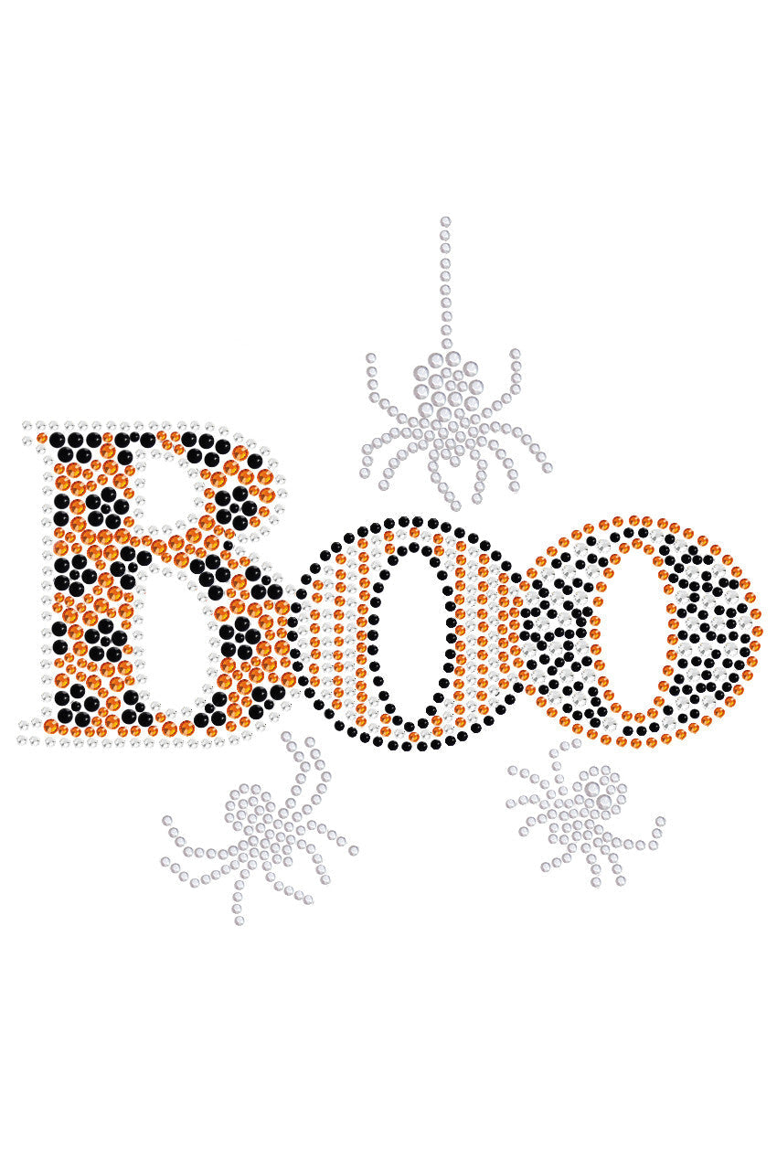 Boo with Silver Spiders - Womens T-shirt
