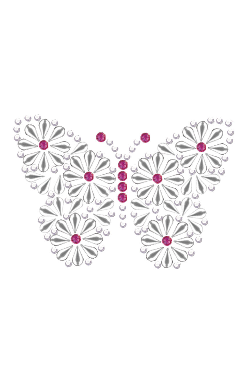 Silver Nailhead Butterfly - Womens T-shirt