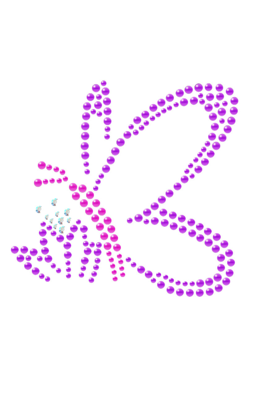 Pink & Purple Nailhead Butterfly - Bandannas