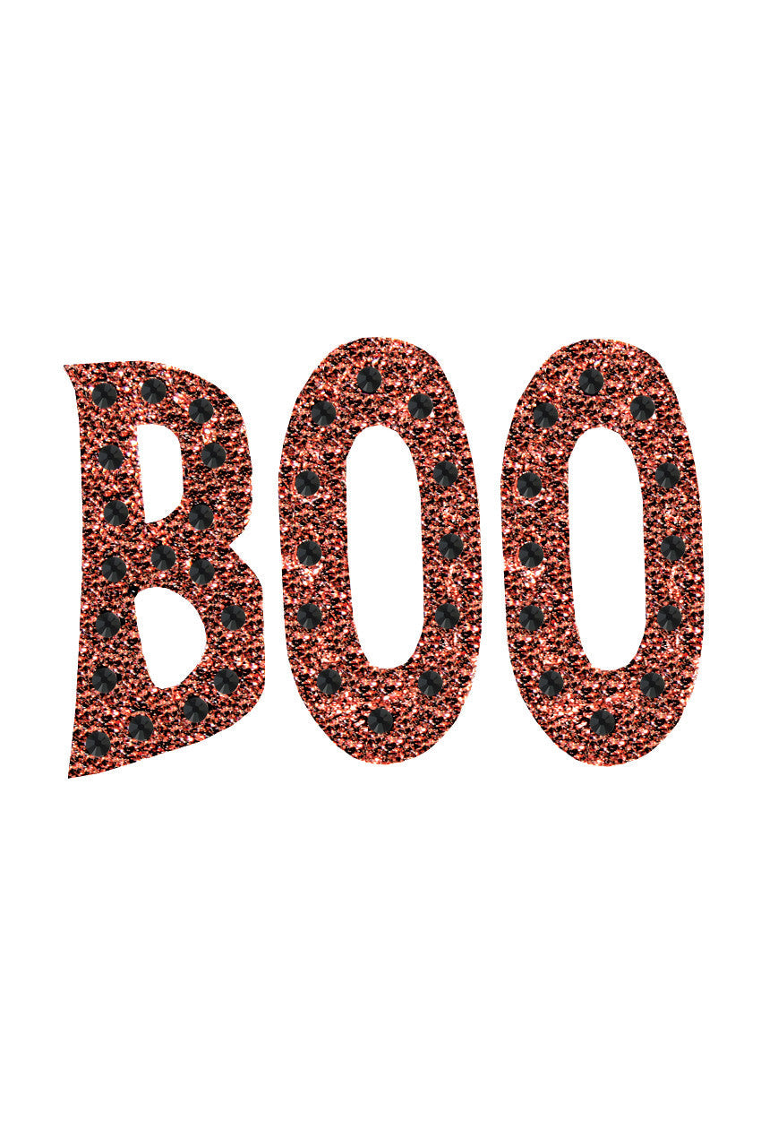 Orange Glitter Boo - Womens T-shirt