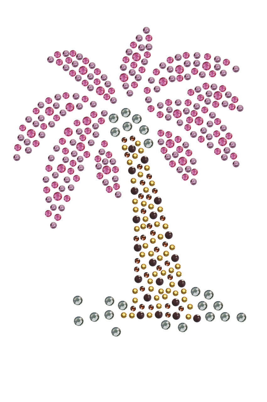 Palm Tree (Pink) - Womens T-shirt