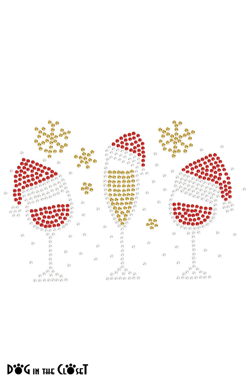 Christmas Wine Glasses - Bandana