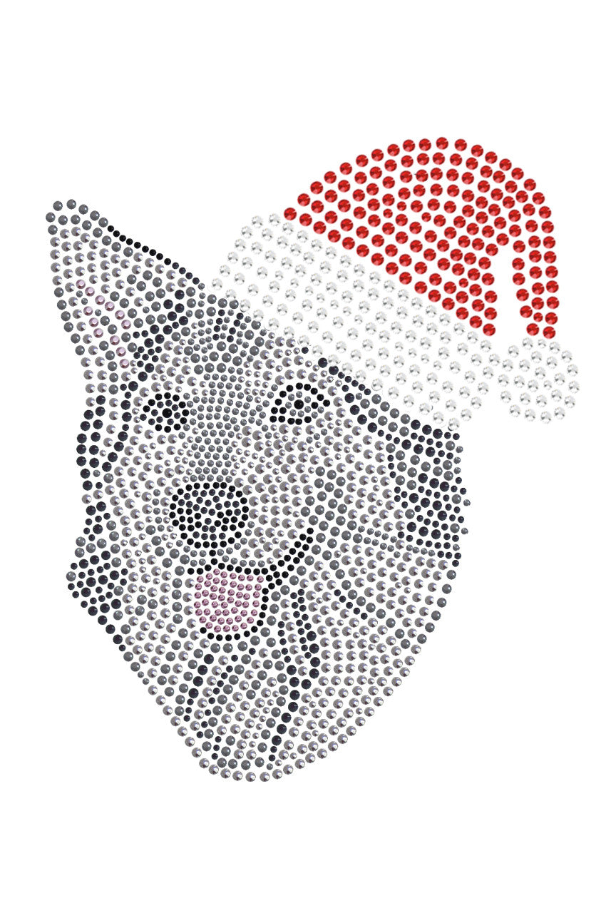 Husky/Tamaskan with Santa Hat - Womens Tee