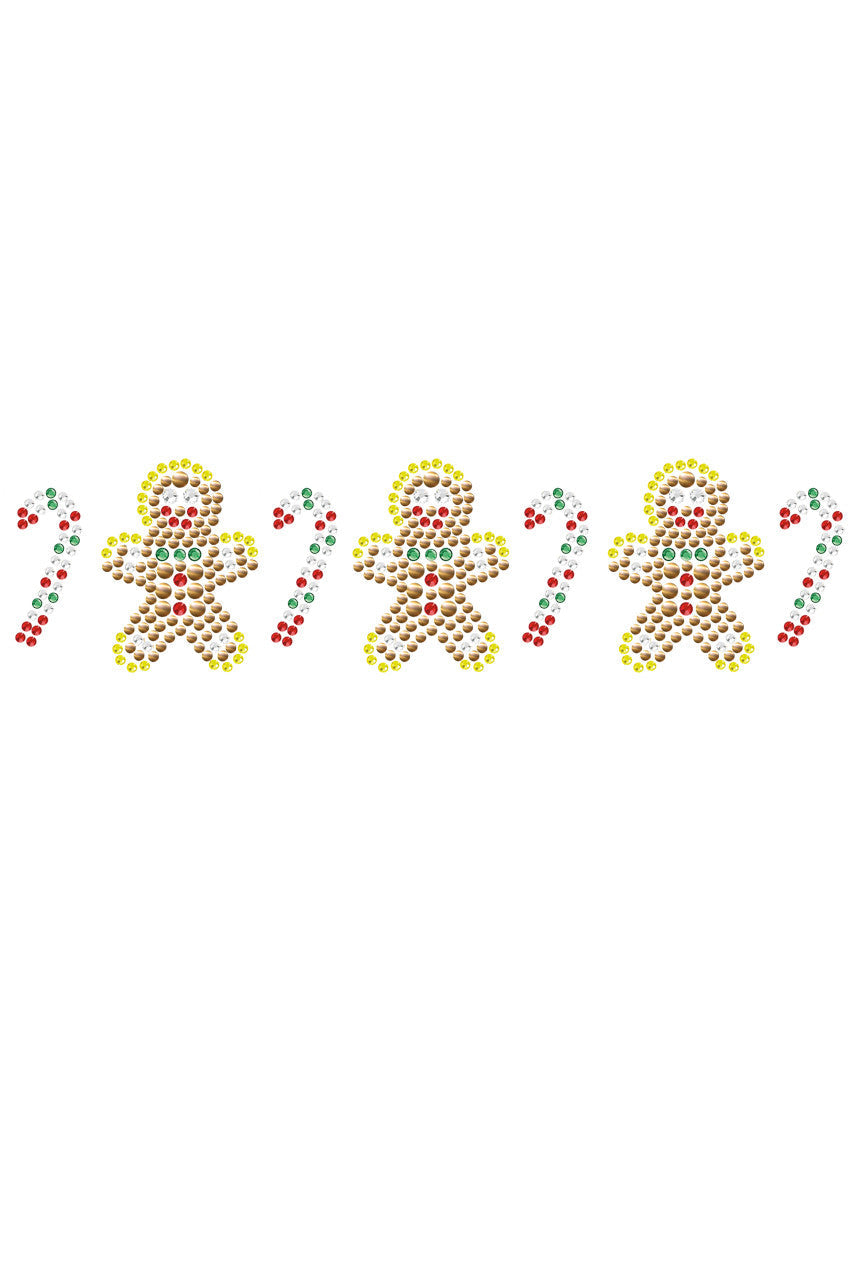 Gingerbread Men & Candy Canes - Womens T-shirt