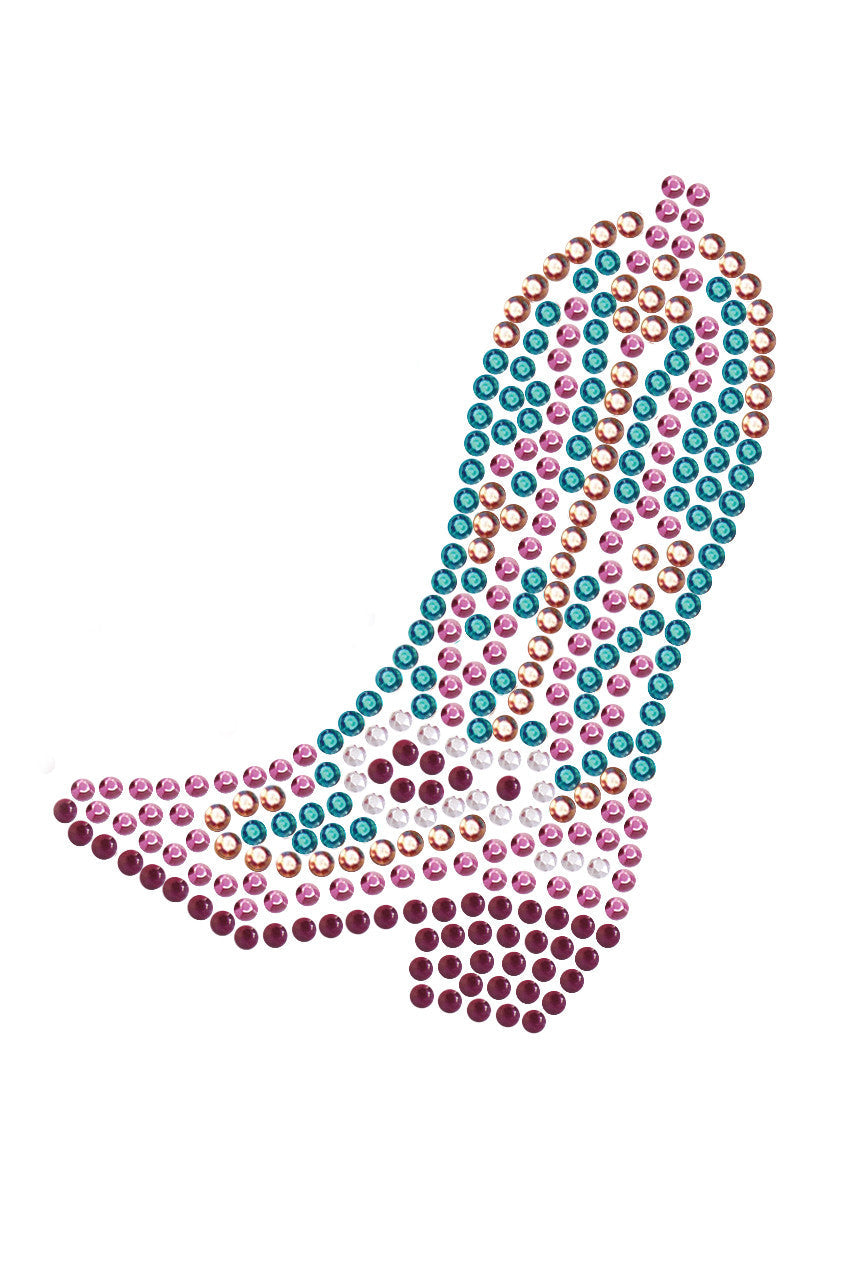 Boot (Pink & Turquoise) - Womens T-shirt