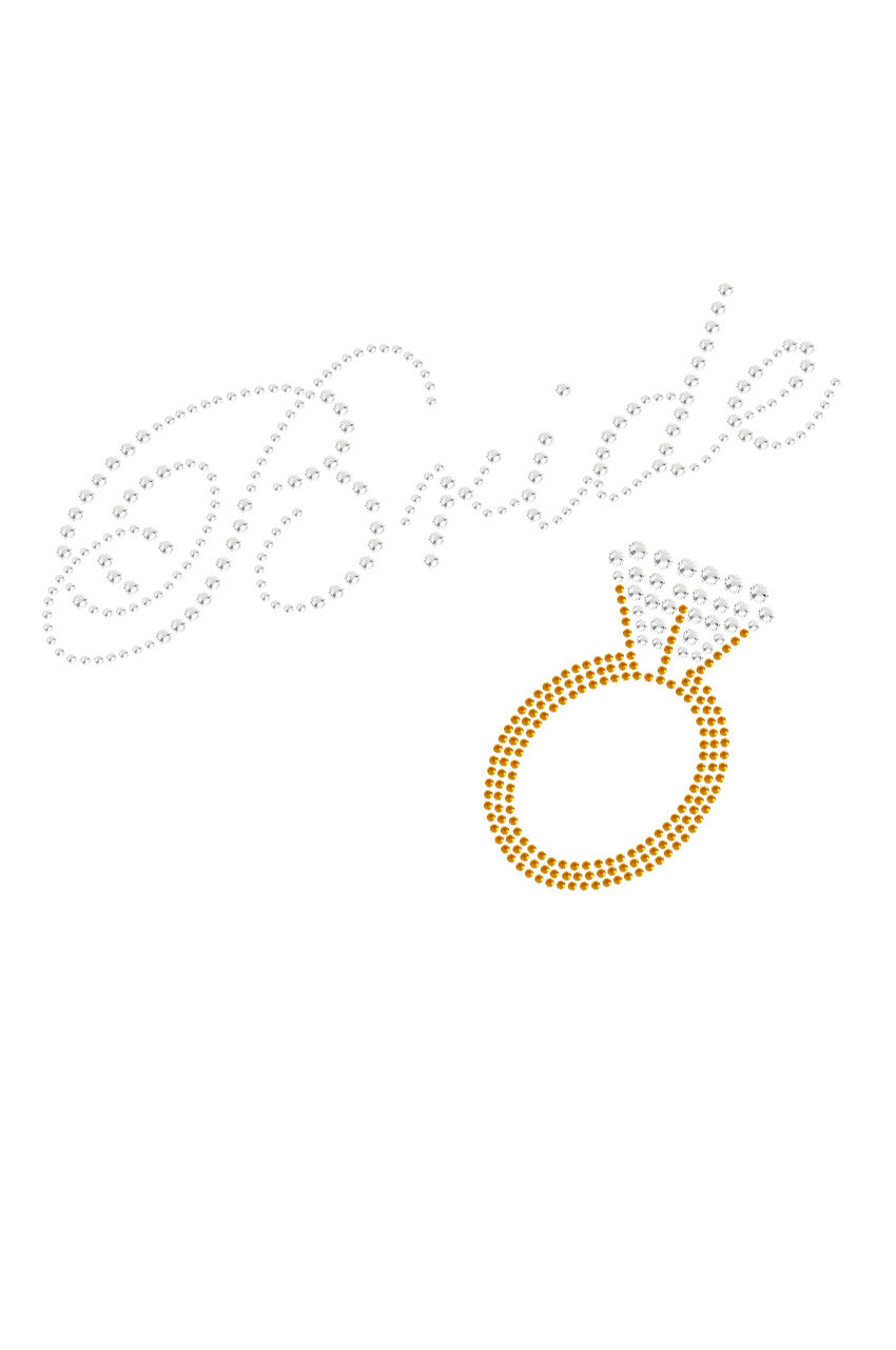 Bride with Diamond Ring- Womens T-shirt