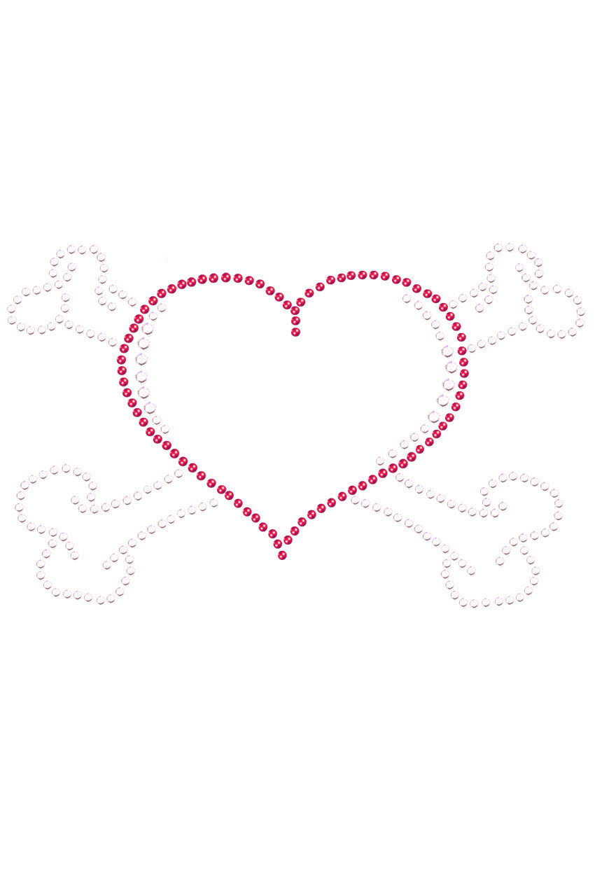 Heart with Cross Bones - Women's T-shirt