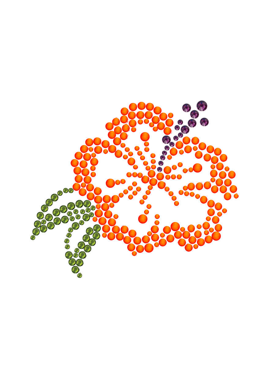 Orange Hibiscus - Womens T-shirt