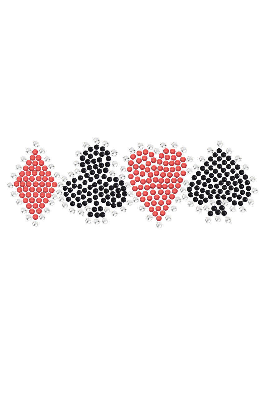 Diamond, Club, Heart, Spade - Womens T-shirt