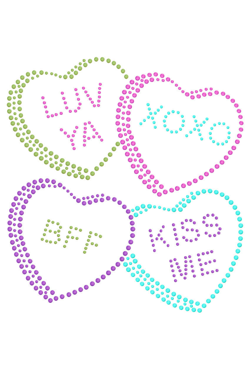 Candy Conversation Hearts 2 - Womens T-shirt