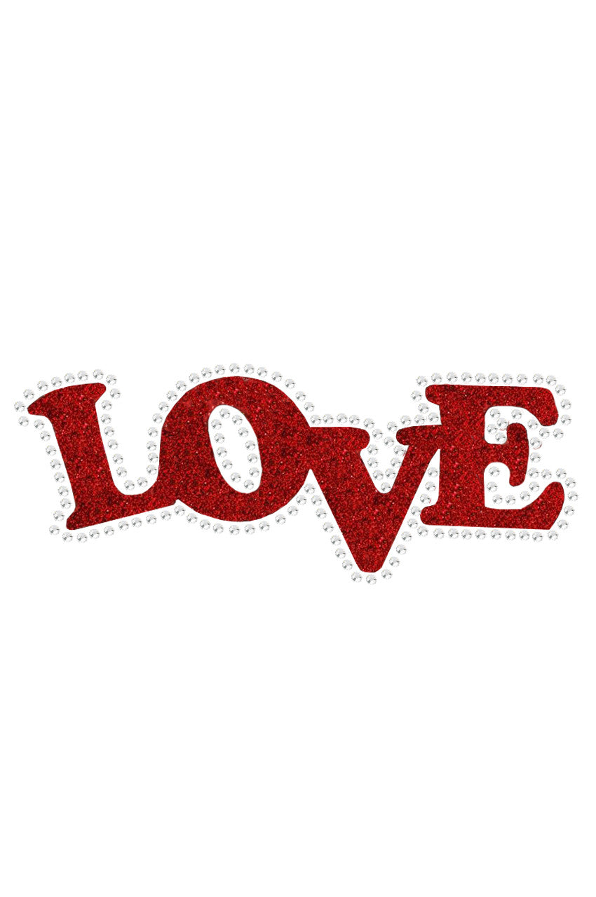 Love (Red Glitter) Bandanna