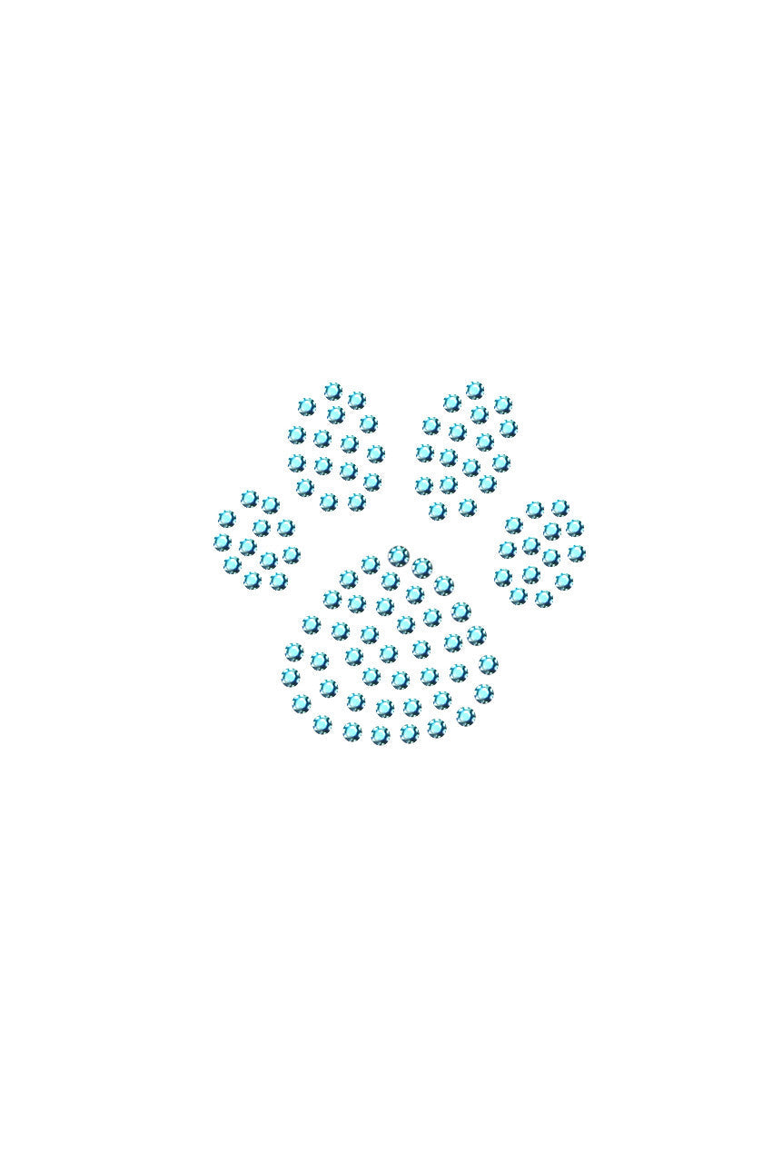 Paw (Blue Rhinestuds) bandana