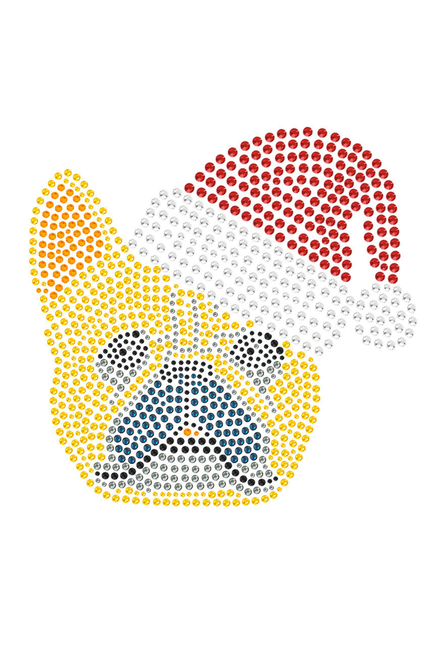 French Bull Dog with Santa Hat - Womens T-shirt