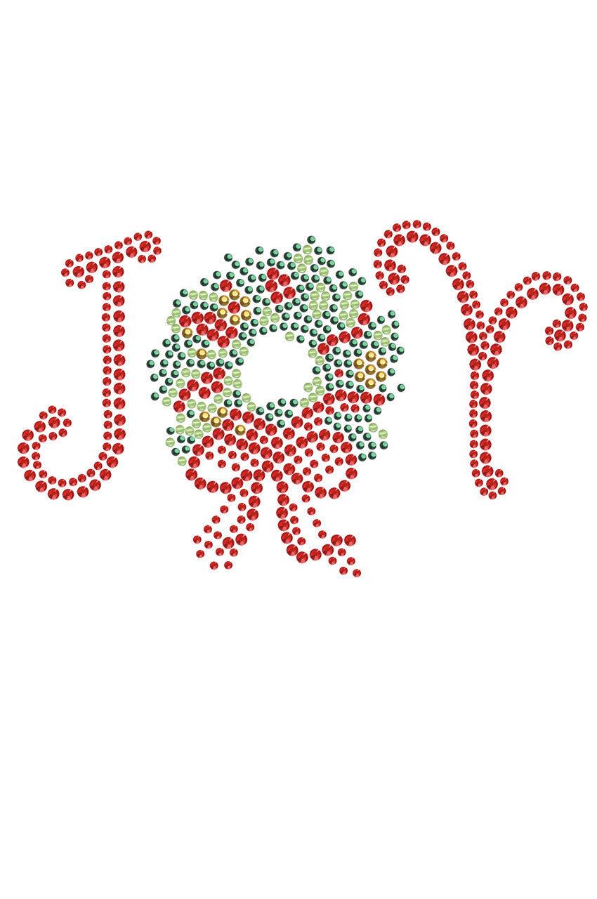Joy Christmas Wreath - Womens T-shirt