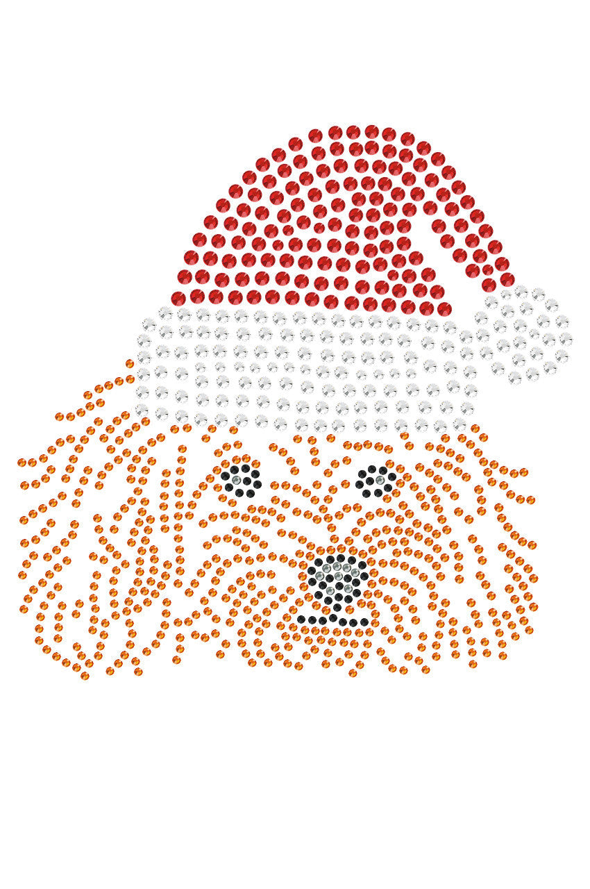 Poodle (Teddy) with Santa Hat - Womens T-shirt