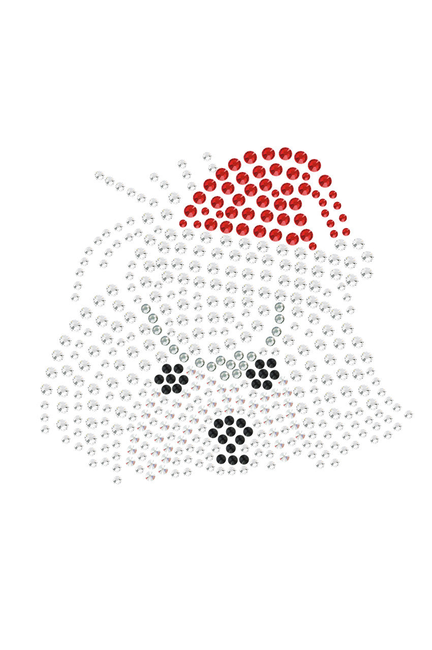 Maltese Face with Santa Hat - Womens T-shirt