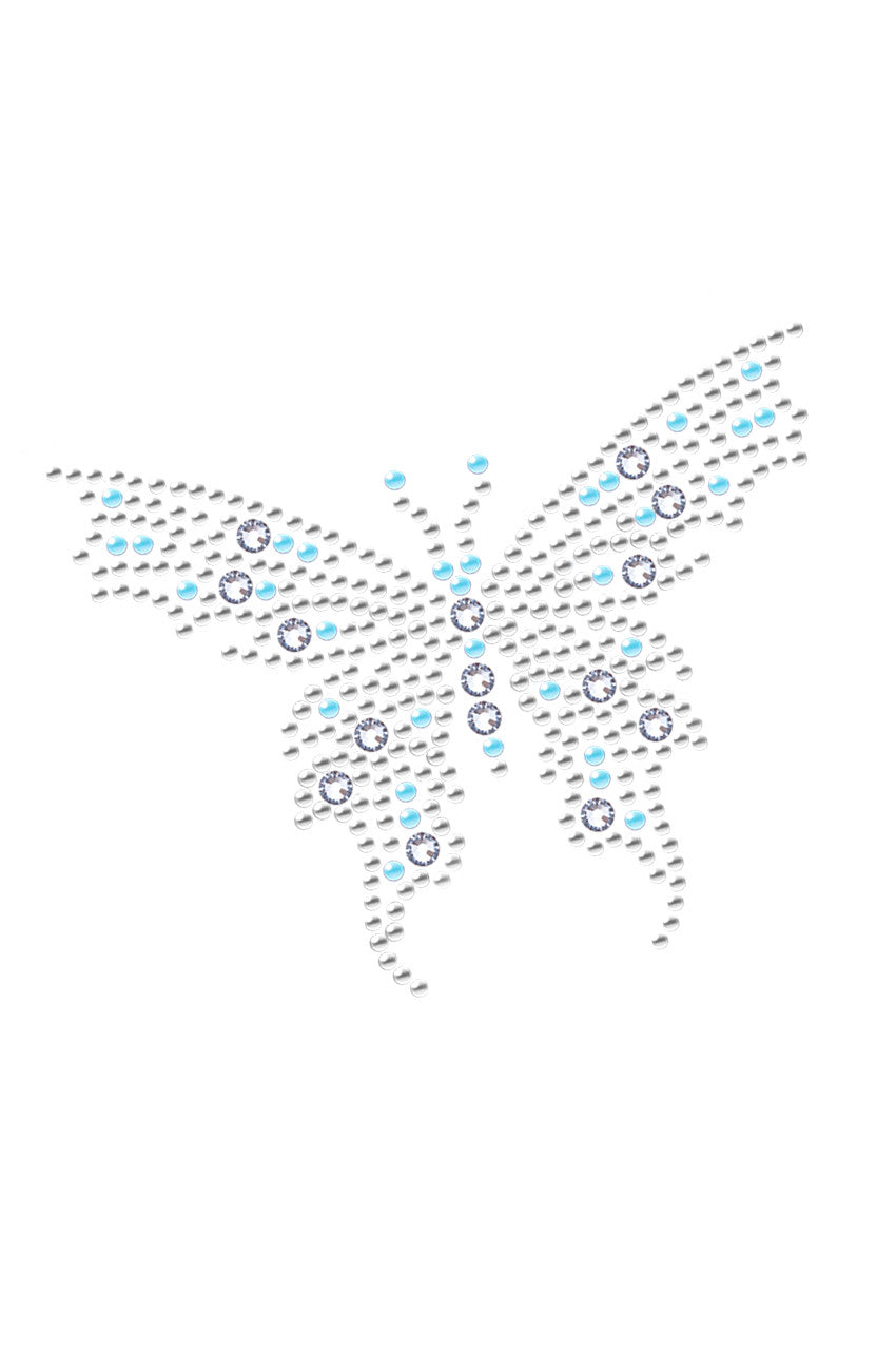 Blue Austrian crystal Butterfly - Womens T-shirt