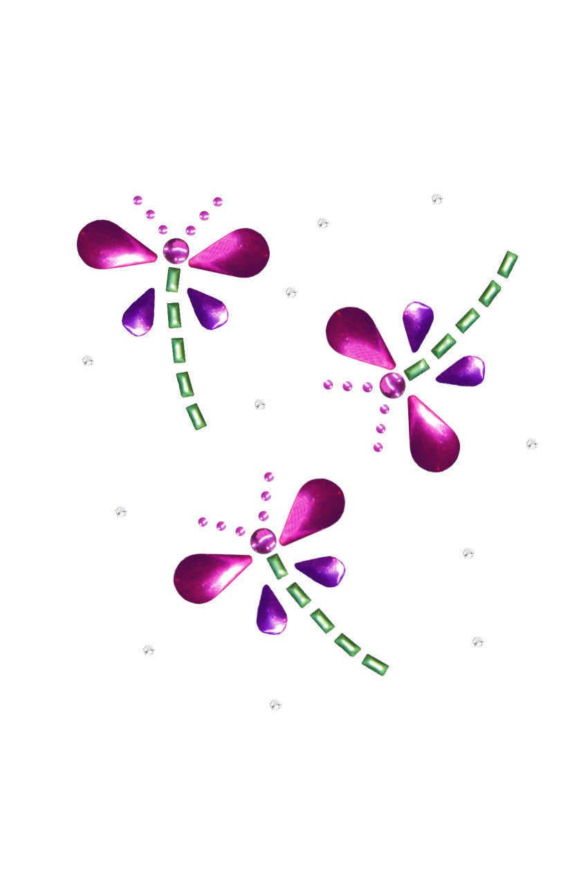 Pink & Purple Nailhead Dragonflies - Bandannas