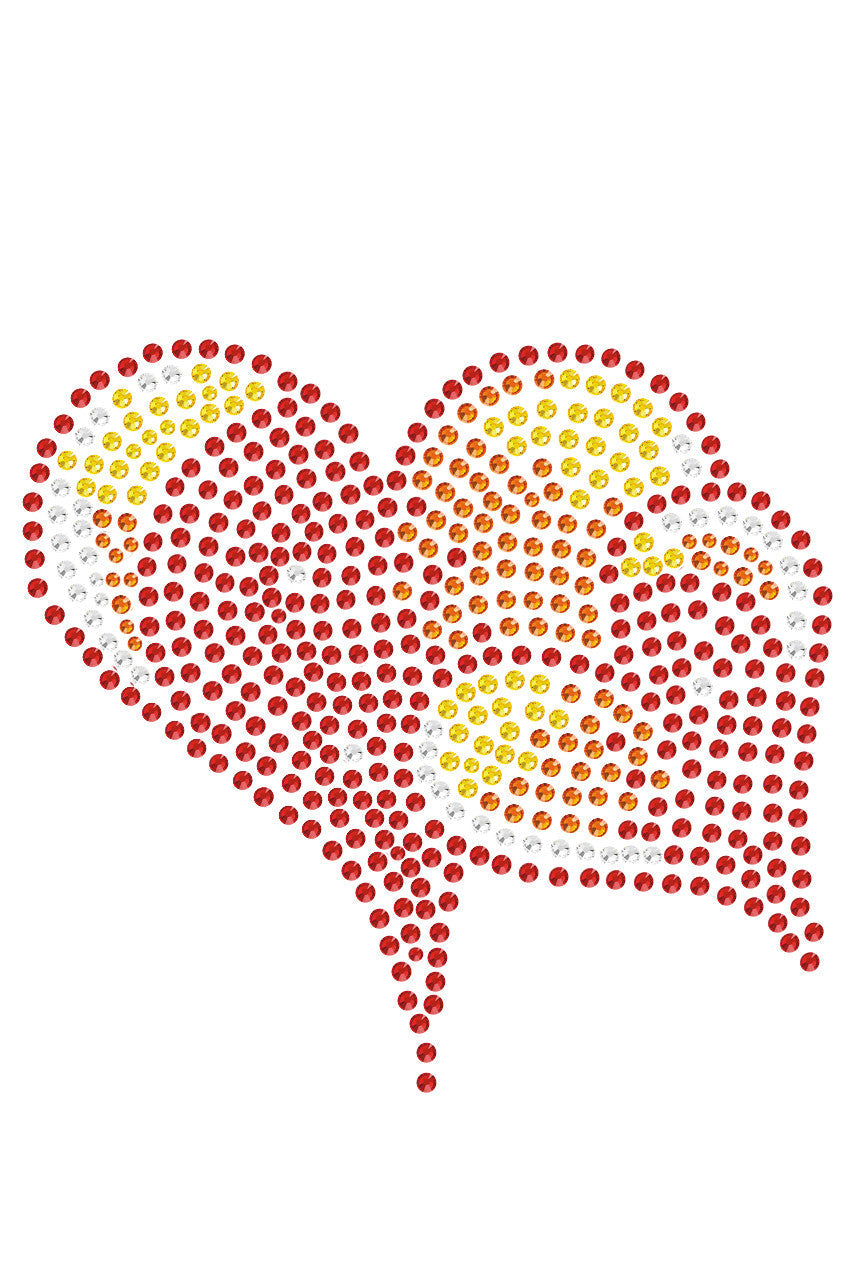 Red, Orange & Yellow Hearts - Womens T-shirt