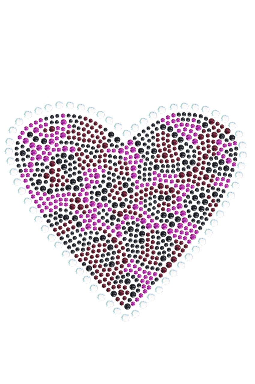 Fuchsia Leopard Heart - Women's T-shirt