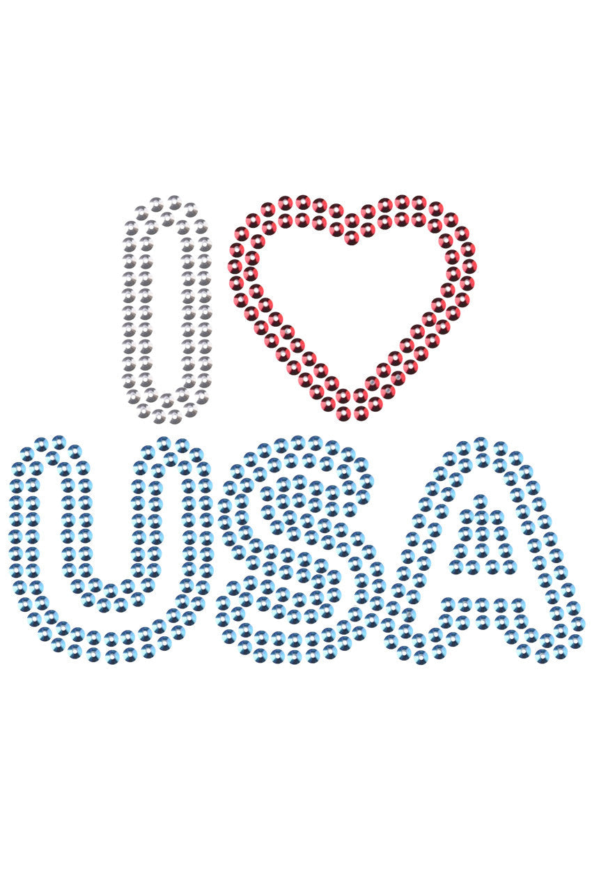 I Love USA 2- Womens T-shirt
